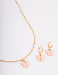 Gold Butterfly Jewellery Set - link has visual effect only