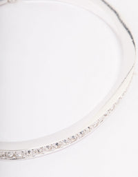 Silver Diamante Toggle Bracelet - link has visual effect only