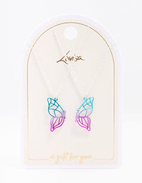 Silver Best Friend Butterfly Necklace Pack - link has visual effect only