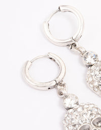 Silver  Mini Skull Drop Earrings - link has visual effect only