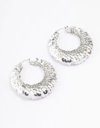 Green Large Sequin Hoop Earrings - link has visual effect only