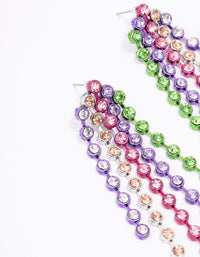 Rainbow Cupchain Drop Earrings - link has visual effect only