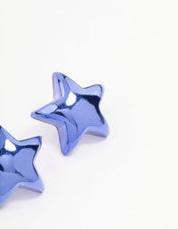 Blue Large Star Stud Earrings - link has visual effect only