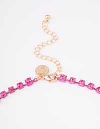 Fuchsia Cup Chain Long Flower Necklace - link has visual effect only