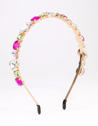 Rhodium Mixed Shape Diamante Headband - link has visual effect only