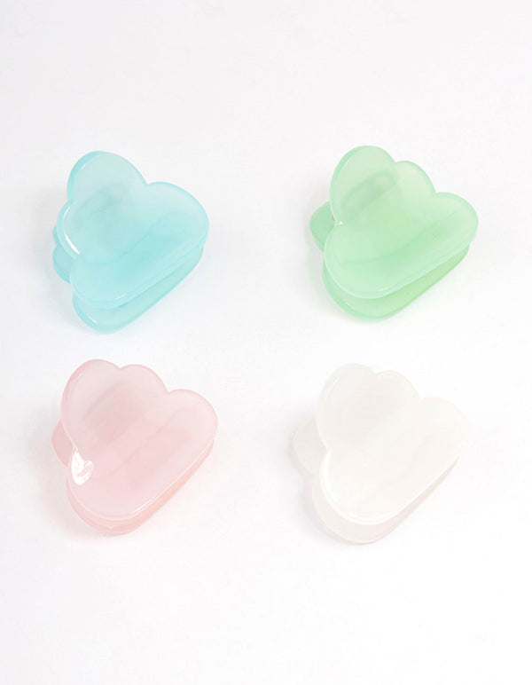 Mini Cloud Hair Claw Clip 4-Pack