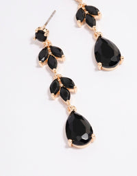 Gold Double Vine Teardrop Earrings - link has visual effect only