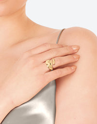 Gold Plated Bold Wrapped Ring - link has visual effect only