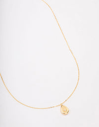 Gold Plated Teardrop Pendant Necklace - link has visual effect only