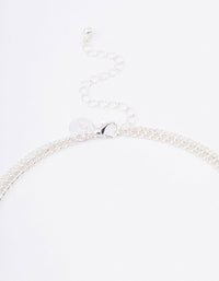 Silver Plated Diamante Cross Layered Curb Necklace - link has visual effect only