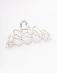 Silver Diamante Infinity Hair Claw Clip - link has visual effect only