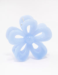 Blue Flower Hair Claw Clip - link has visual effect only