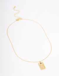 Gold Plated February Birth Month Flower Pendant Necklace - link has visual effect only