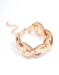 Gold Multi Wrapped Adjustable Bracelet - link has visual effect only