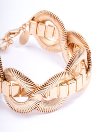 Gold Multi Wrapped Adjustable Bracelet - link has visual effect only