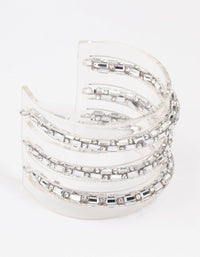 Triple Diamante Row Wrist Cuff - link has visual effect only