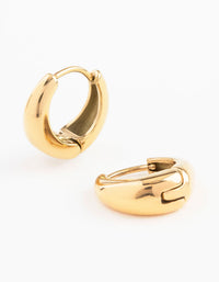 Waterproof Gold Plated Stainless Steel Mini Drop Huggie Earrings - link has visual effect only