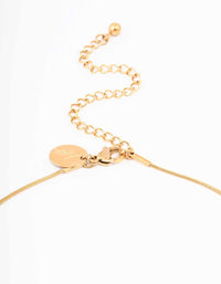 Waterproof Gold Plated Stainless Steel Classic Puffy Heart Pendant Necklace - link has visual effect only