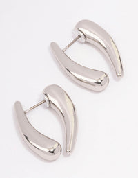 Silver Pointed Sandwich Front & Back Earrings - link has visual effect only