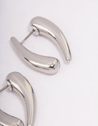 Silver Pointed Sandwich Front & Back Earrings - link has visual effect only