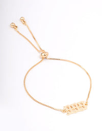 Gold Plated 999 Release Toggle Bracelet - link has visual effect only