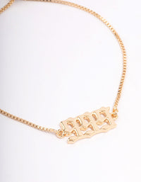 Gold Plated 999 Release Toggle Bracelet - link has visual effect only