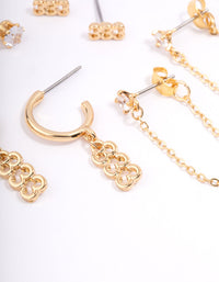 Gold Plated 333 Angel Number Earring Pack - link has visual effect only