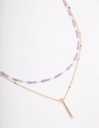 Rose Gold Layered Necklace - link has visual effect only