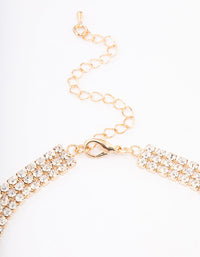 Gold Cup Chain Emerald Choker - link has visual effect only