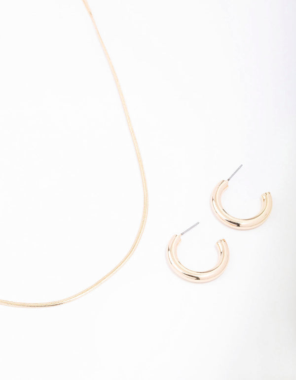 Gold Snake Chain Jewellery Set