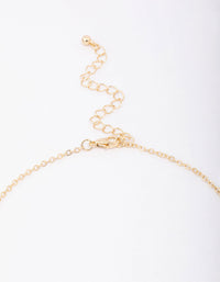 Gold Plated Brass Alternating Cubic Zirconia Droplet Pendant Necklace - link has visual effect only