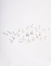 Silver Key Bow Earring 12-Pack - link has visual effect only
