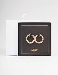 Gold Plain Clicker Hoop Earrings - link has visual effect only