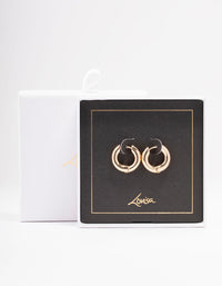 Gold Small Plain Clicker Hoop Earrings - link has visual effect only