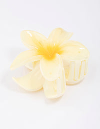 Yellow Ombre Hibiscus Hair Claw Clip - link has visual effect only