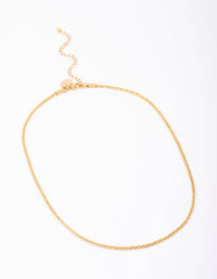 Gold Plated Stainless Steel Diamond Cut Twisted Necklace - link has visual effect only