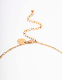 Waterproof Gold Plated Stainless Steel Double Layered Butterfly Necklace - link has visual effect only