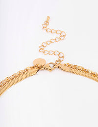 Waterproof Gold Plated Stainless Steel Multi Chain Cross Layered Necklace - link has visual effect only