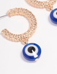 Gold Double Swirl Drop Earrings - link has visual effect only