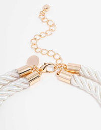 Mixed Rope Oval Textured Necklace - link has visual effect only