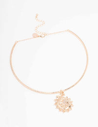 Gold Shell Embellished Choker - link has visual effect only