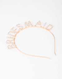 Gold Diamante Bridesmaid Headband - link has visual effect only