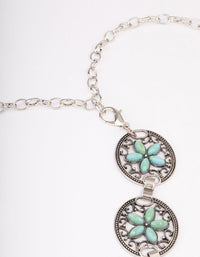 Silver Floral Ornate Boho Belt - link has visual effect only