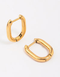 Gold Plated Surgical Steel Rectangular Hoop Earrings - link has visual effect only