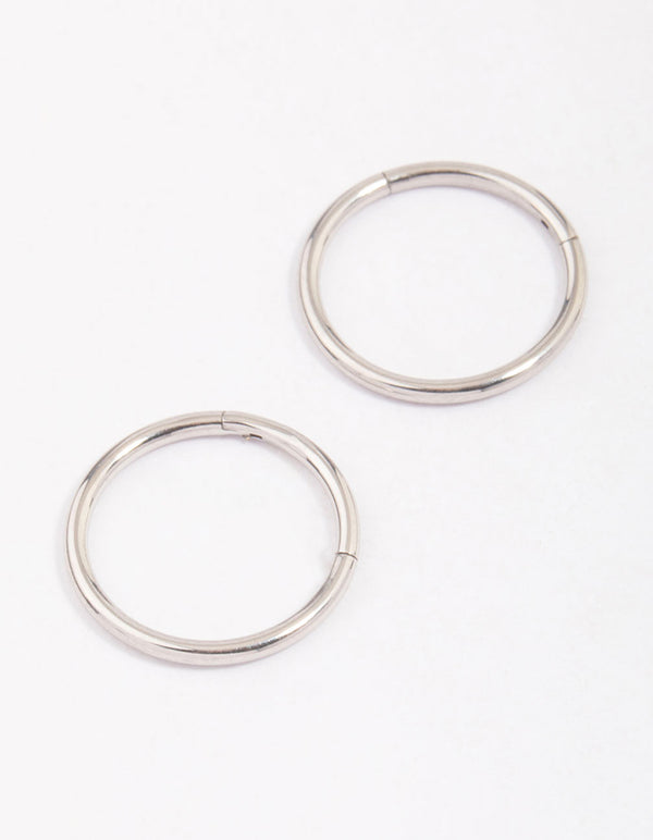 Surgical Steel Sleeper Hoop Earrings 12mm