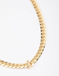 Gold Plated Diamante V Chain Necklace - link has visual effect only