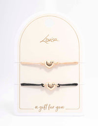 Gold Rope Heart Bracelet - link has visual effect only