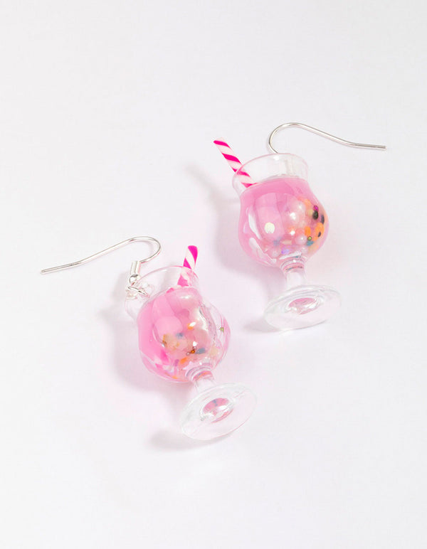 Pink Cocktail Drop Earrings