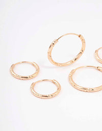 Gold Skinny Bamboo Hoop Earring 3-Pack - link has visual effect only