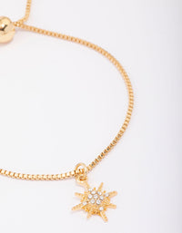 Gold Plated Cubic Zirconia Star Toggle Bracelet - link has visual effect only